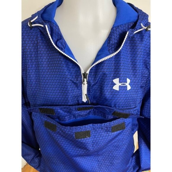 NWOT.Under Armaur Heat Gear.Athletic  hood  Blue   Color Size S-M - Picture 4 of 12